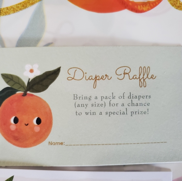 BABYSHOWER DECORATIONS *ORANGE LITTLE CUTIE THEME* - Picture 7 of 9